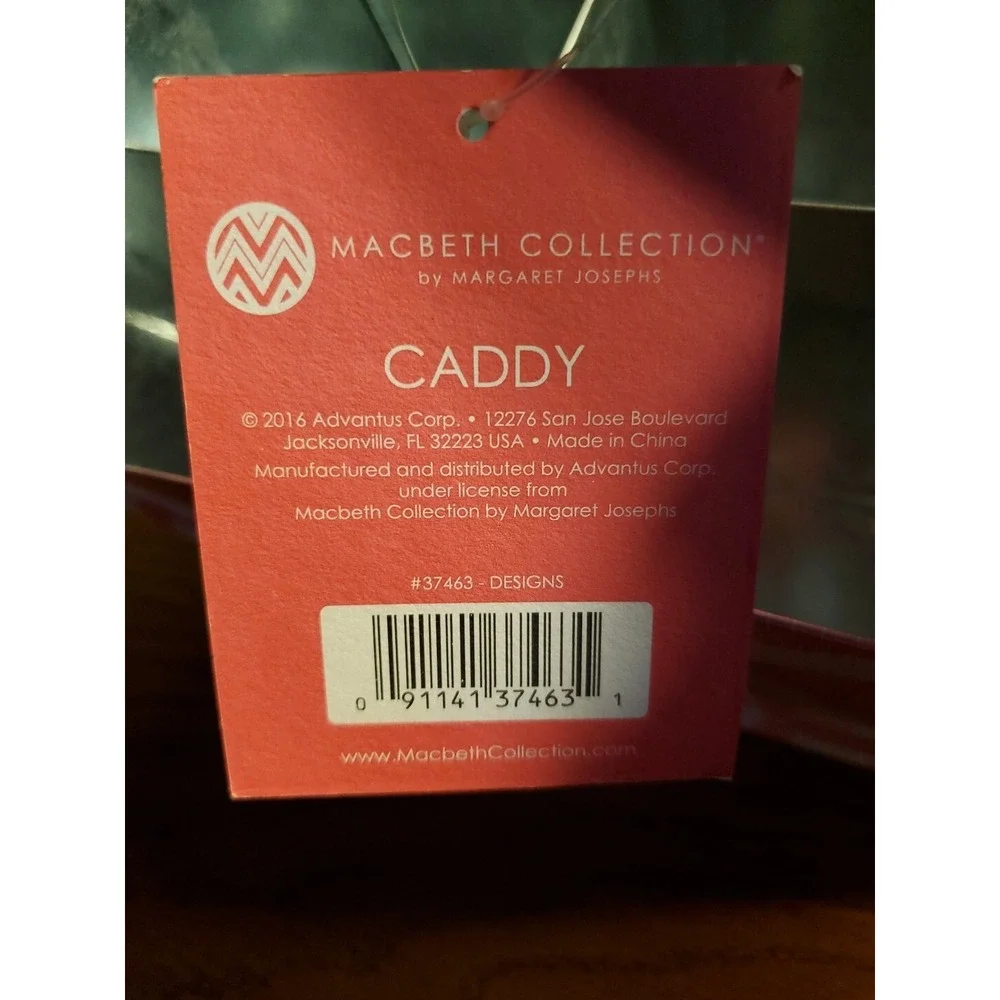 NWT Macbeth Collection By Margaret Josephs‎ Galvanized Divided Caddy #37463